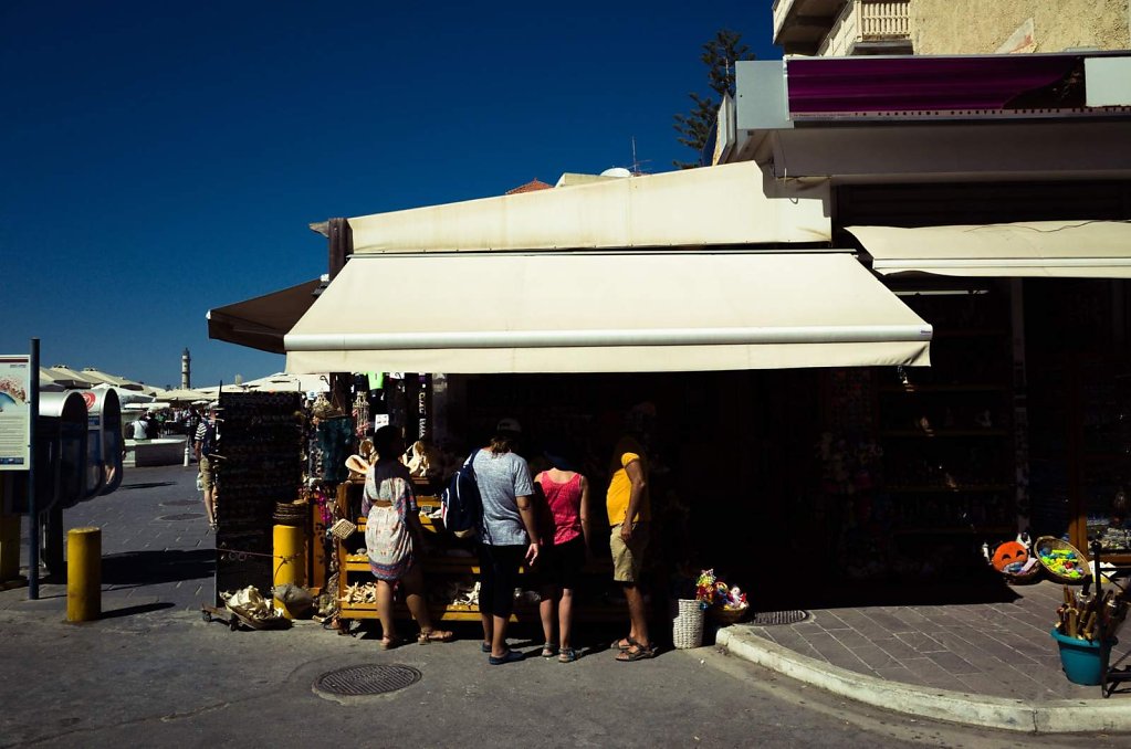 Customers, Chania old port, Crete