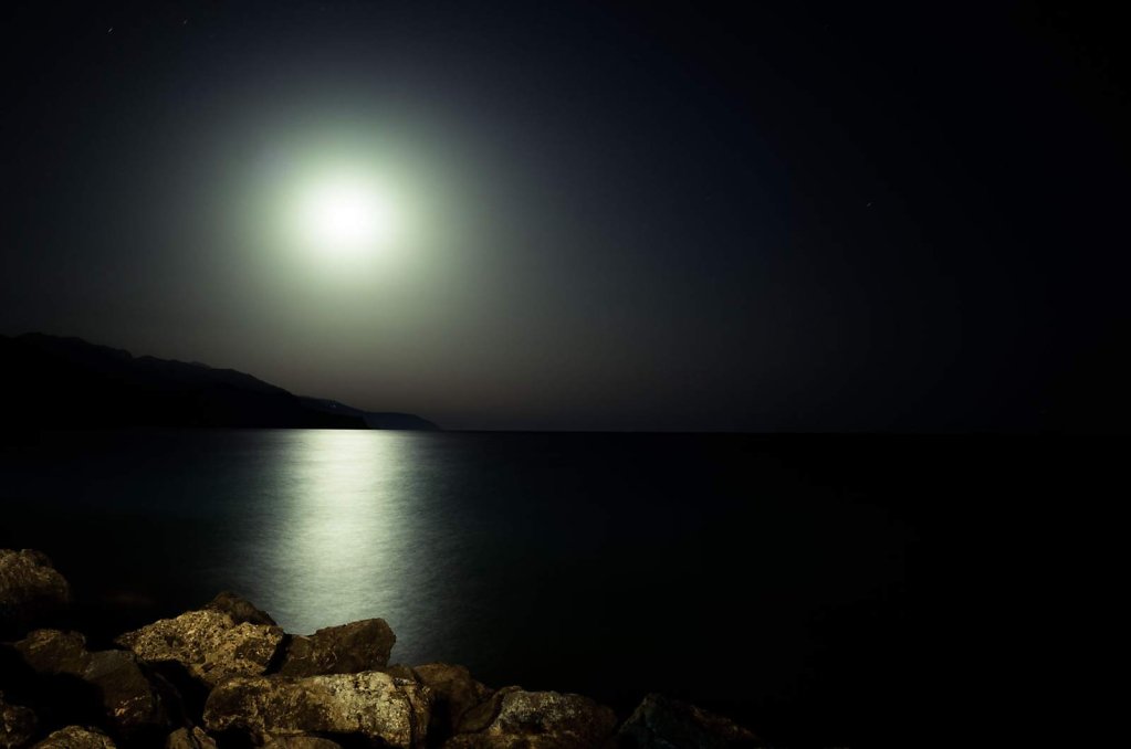 Moon shine in Paleochora, Crete