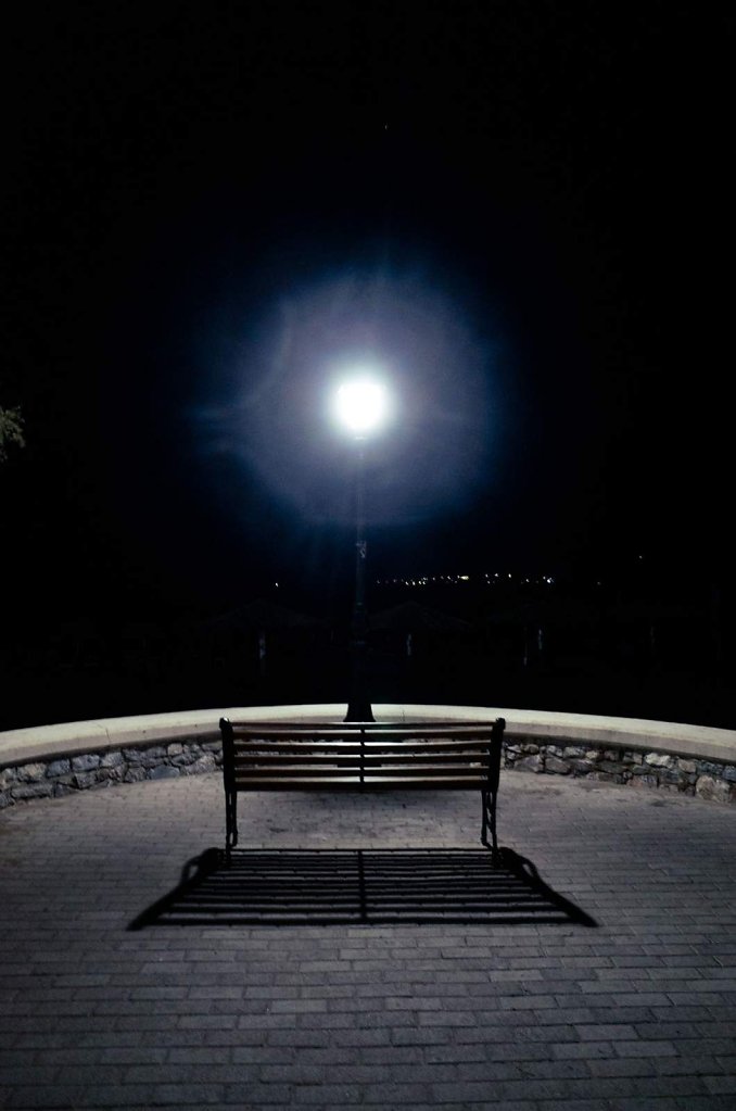 A place under the street lamps, Paleochora, Crete