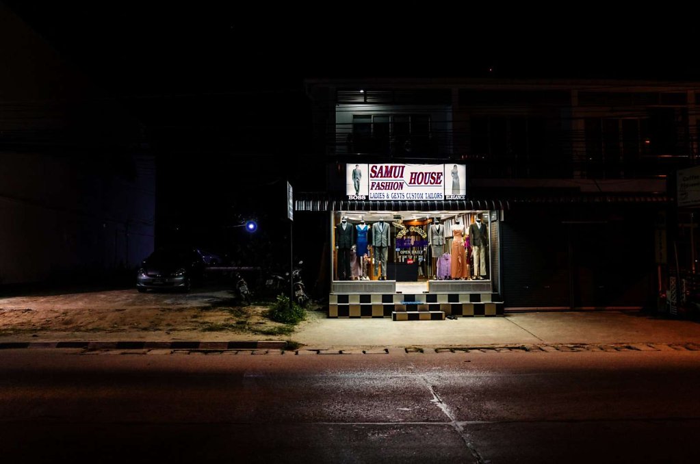 Fashion shop at night, Koh Samui