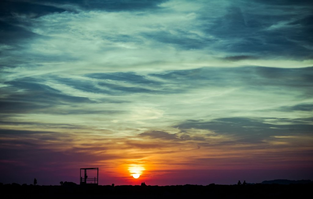 Colorful sunset in Marseille
