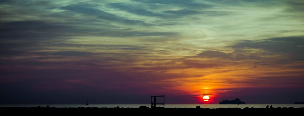 Colorful sunset in Marseille