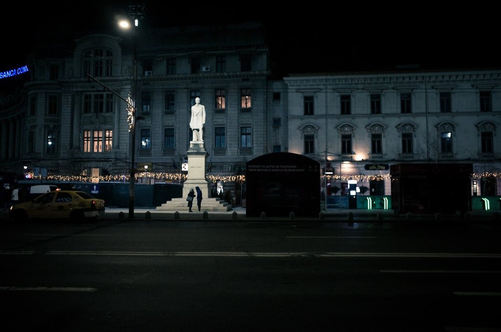 See you under the statue at University, Bucharest