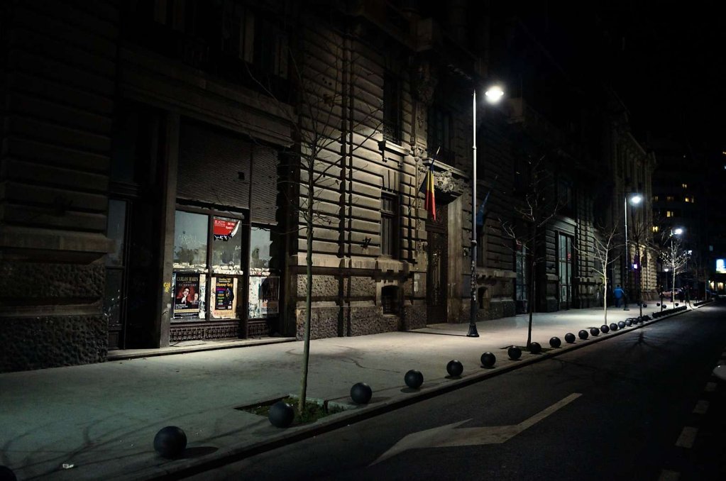Street at night, Bucharest