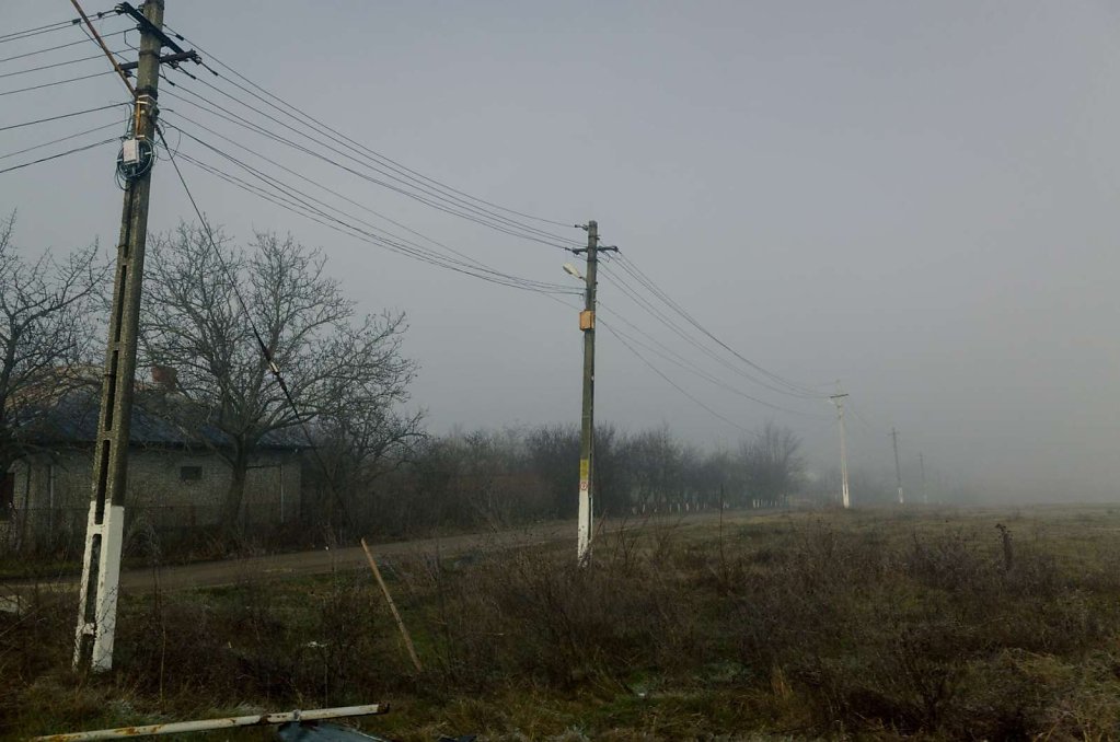 Country side scenery in fog