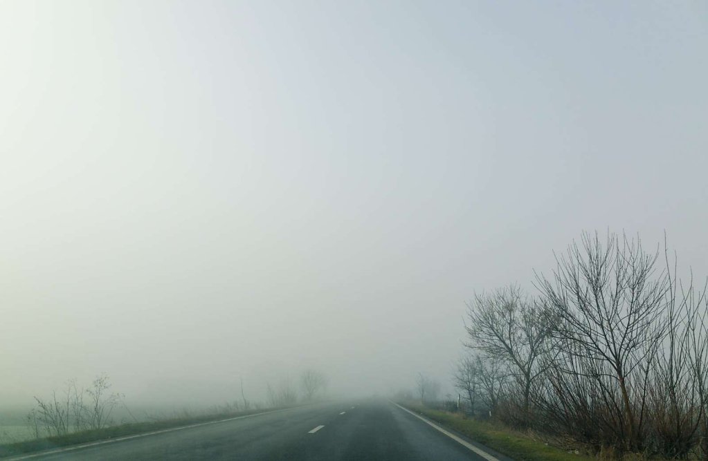 Foggy road