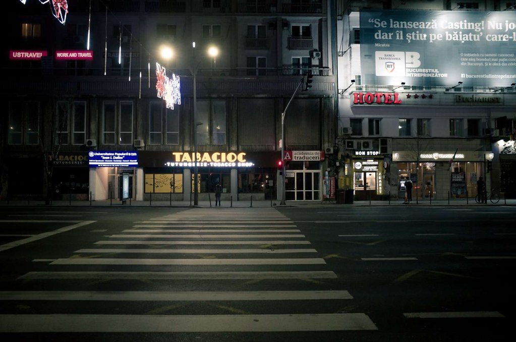 Magheru at night, Bucharest